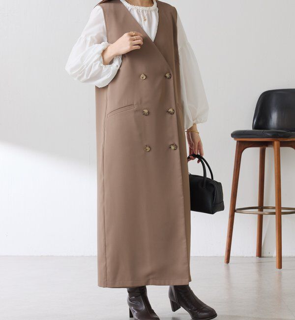  「フロントボタンジャンパースカート」|ワンピース|