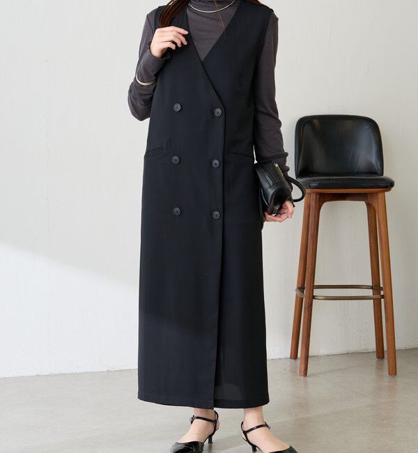  「フロントボタンジャンパースカート」|ワンピース|