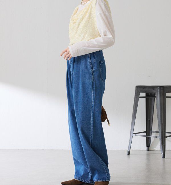  「【プラスワンアイテム】スパンコールドレープベスト」|Tシャツ・カットソー|