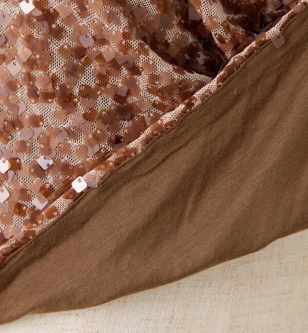  「【プラスワンアイテム】スパンコールドレープベスト」|Tシャツ・カットソー|