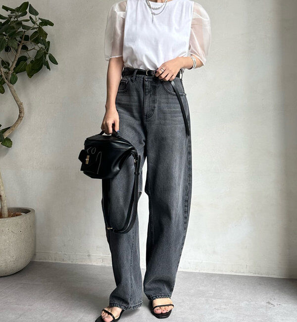  「【ベストセラーアイテム】カーブデニム」|デニム|