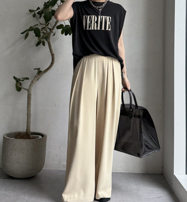  「【累計販売数3万枚突破/22色４サイズ展開！】タックワイドパンツ」|チノ|