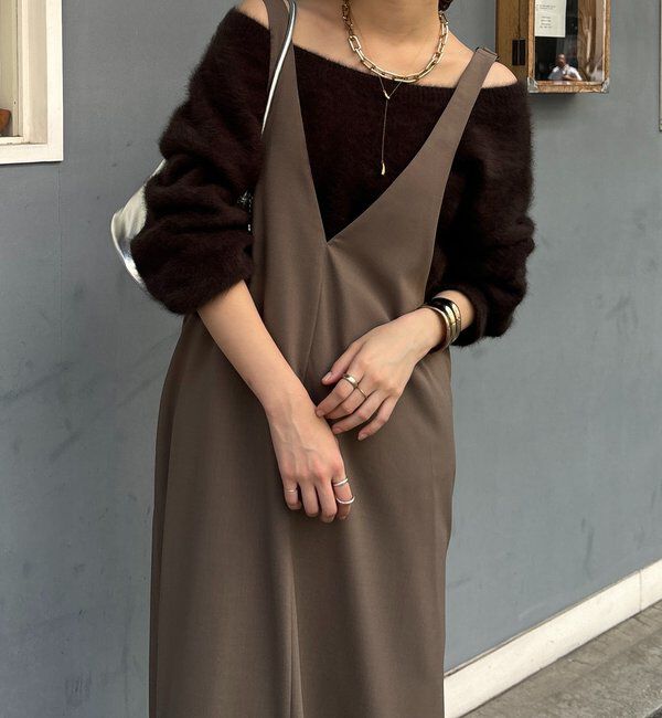  「【新色追加/前後2WAYで着られる】深Vワンピース」|ワンピース|