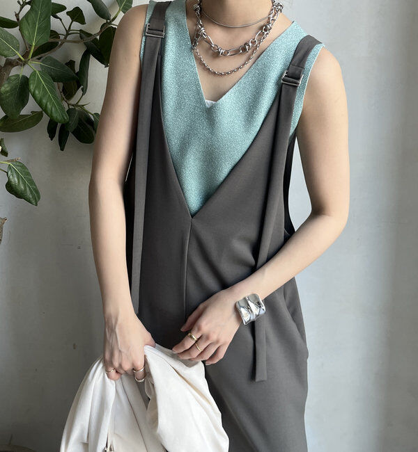  「【新色追加/前後2WAYで着られる】深Vワンピース」|ワンピース|