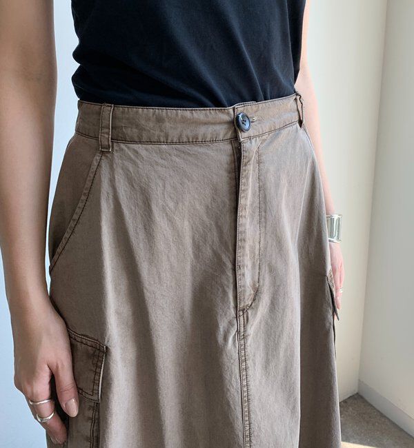  「綿リヨセルピグメント加工カーゴスカート」|スカート|