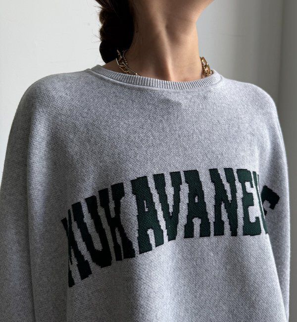  「インターシャロゴポンチョニット」|ニット・セーター|