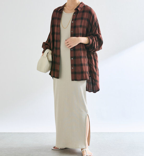  「ウォッシュドチェックワイドシャツ」|シャツ・ブラウス|