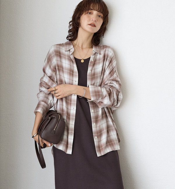  「ウォッシュドチェックワイドシャツ」|シャツ・ブラウス|