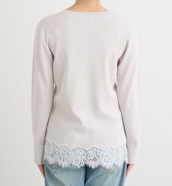  「予約【鮮度抜群】レーストリムカーディガン」|カーディガン|