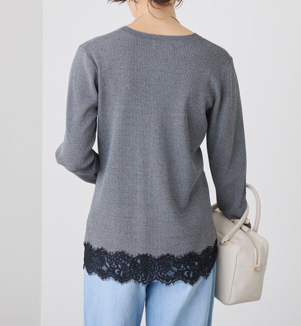  「予約【鮮度抜群】レーストリムカーディガン」|カーディガン|