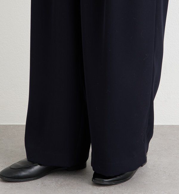  「【オケージョンや通勤に】ダブルサテンタックパンツ」|チノ|