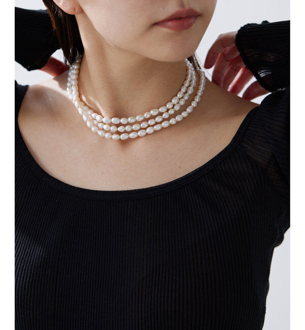 Hoaw.「【Hoaw.】パールロングネックレス」|リング|