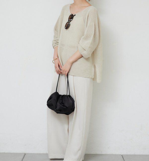  「ペーパーヤーンメッシュニット」|ニット・セーター|