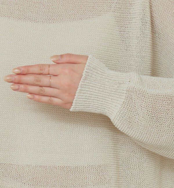  「ペーパーヤーンメッシュニット」|ニット・セーター|
