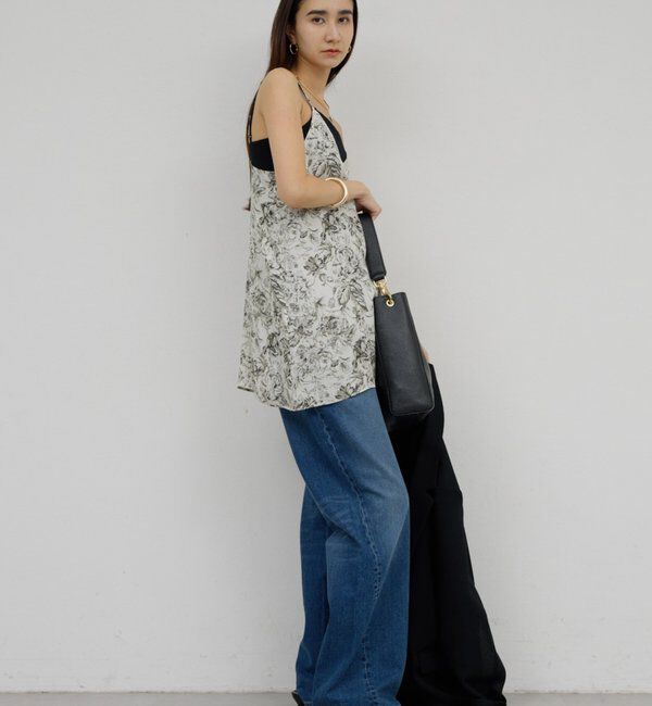  「【セットアップ対応】ボタニカルサテンキャミ」|シャツ・ブラウス|