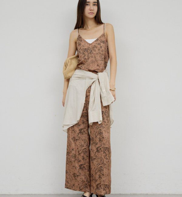  「【セットアップ対応】ボタニカルサテンキャミ」|シャツ・ブラウス|