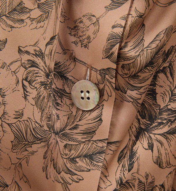  「【セットアップ対応】ボタニカルサテンキャミ」|シャツ・ブラウス|