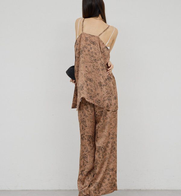  「【セットアップ対応】ボタニカルサテンキャミ」|シャツ・ブラウス|