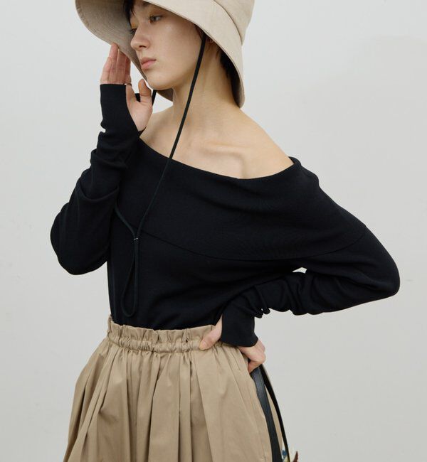  「【手洗い可】オフショルニット」|ニット・セーター|