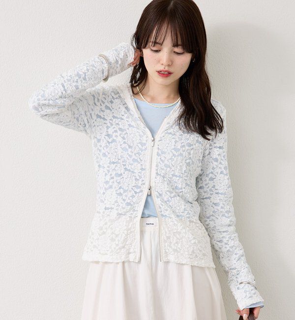  「レースフーディーパーカー」|パーカー|