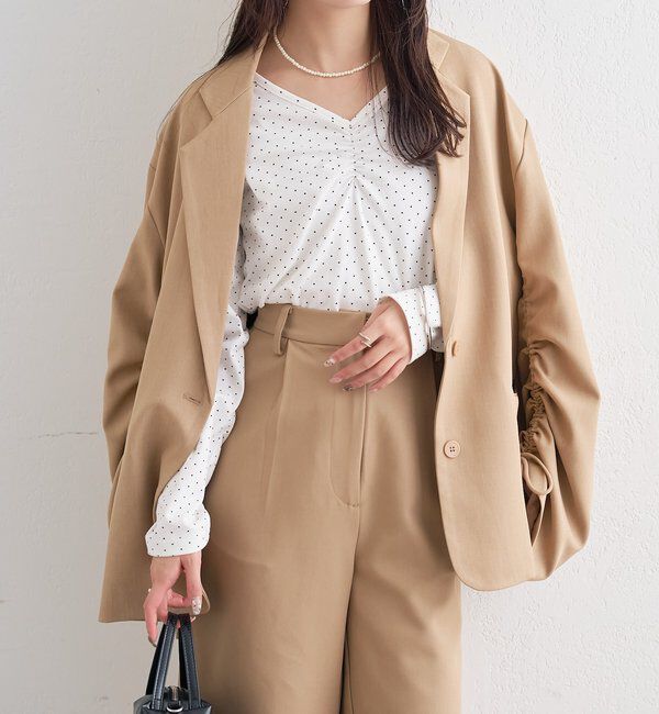  「ドットプリントロングTシャツ」|Tシャツ・カットソー|