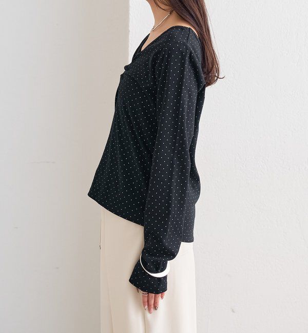  「ドットプリントロングTシャツ」|Tシャツ・カットソー|
