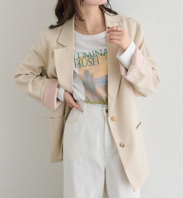  「ストライプテーラードジャケット」|テーラードジャケット|