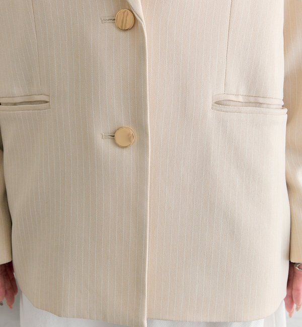  「ストライプテーラードジャケット」|テーラードジャケット|