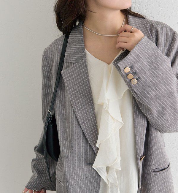  「ストライプテーラードジャケット」|テーラードジャケット|