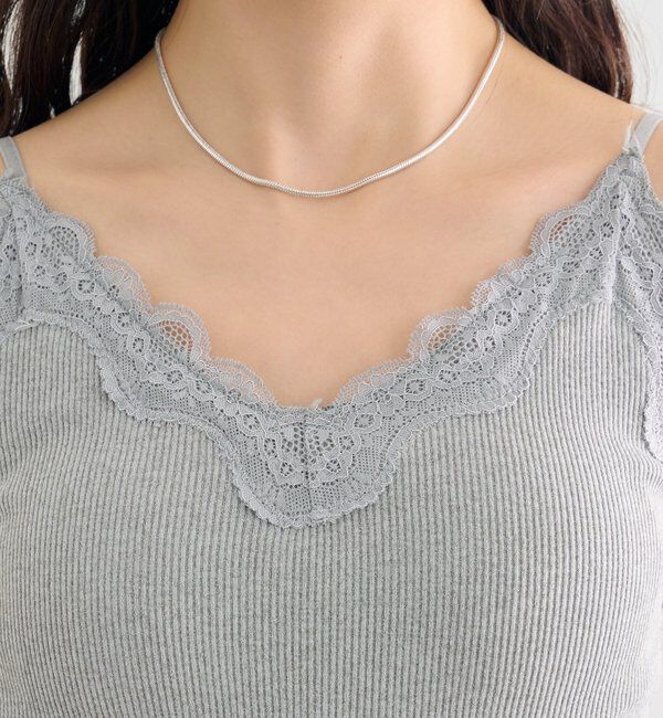  「パット付きVレースキャミソール」|キャミソール|