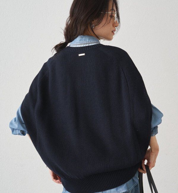  「ギマ鹿子ポンチョニットベスト」|ニット・セーター|