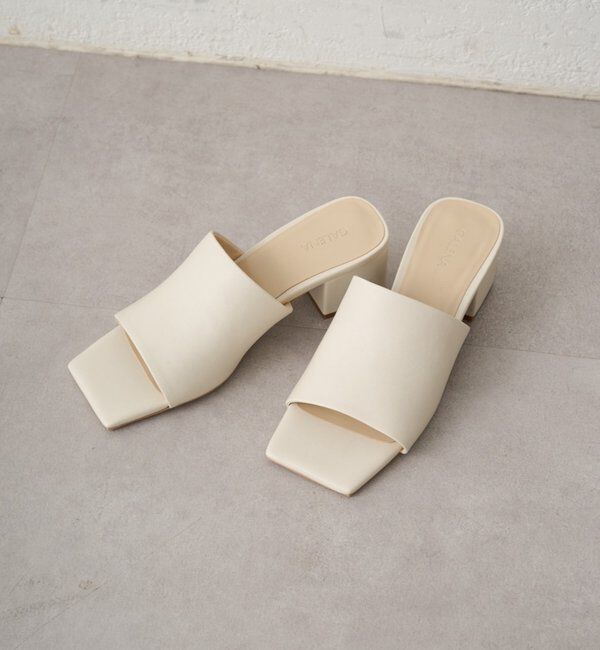  「【GALENA/ガレナ】スクエアミュール」|その他|アイボリー