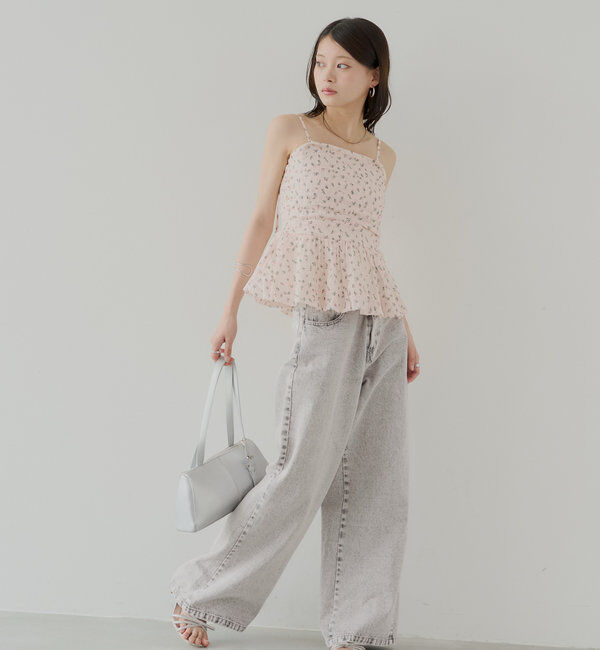  「袖取り外しフラワーペプラムブラウス」|シャツ・ブラウス|