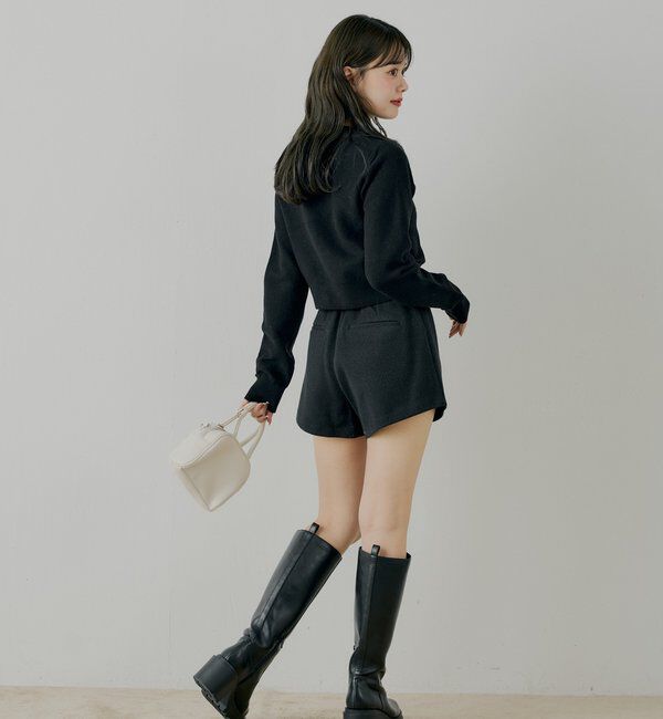  「【SALON by Chico/4色展開】フロントリボンパールフリルトップス」|ニット・セーター|