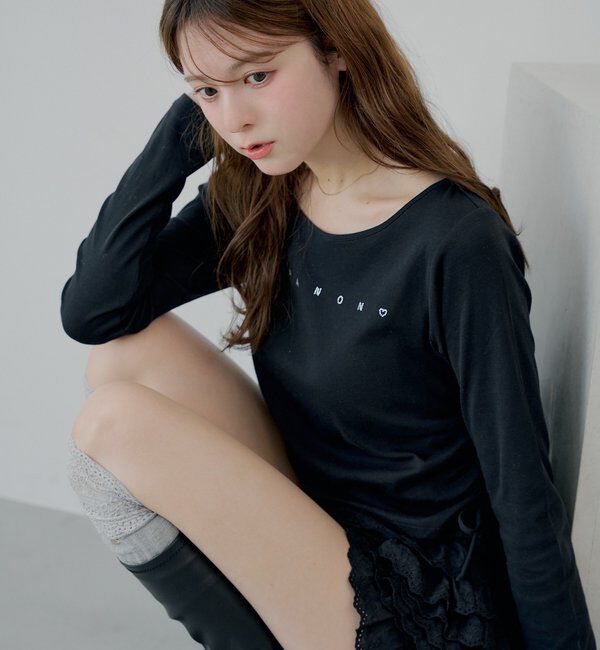  「ラインストーンロゴロンT」|Tシャツ・カットソー|