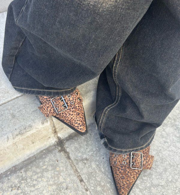  「【HiNT】 BELT STRAP MULE PUMPS」|パンプス|