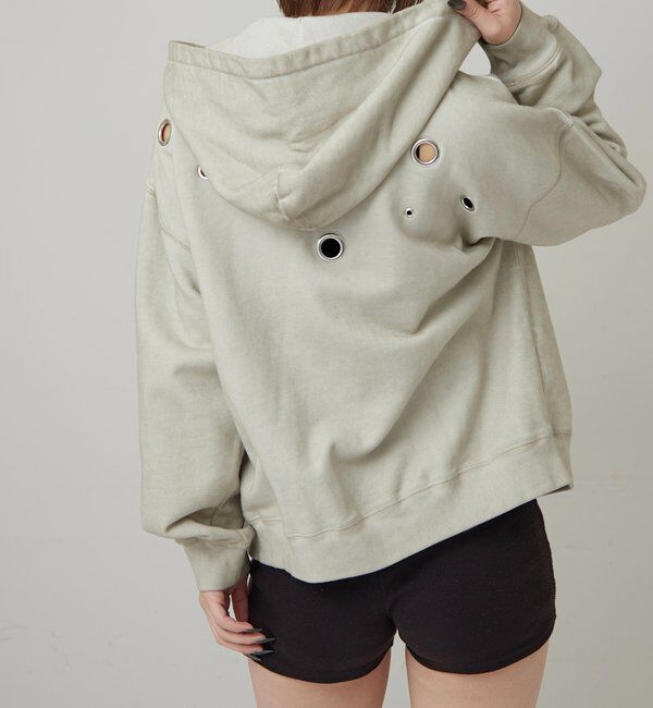  「EYELET ZIP HOODIE」|パーカー|