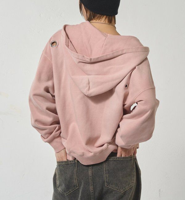  「EYELET ZIP HOODIE」|パーカー|