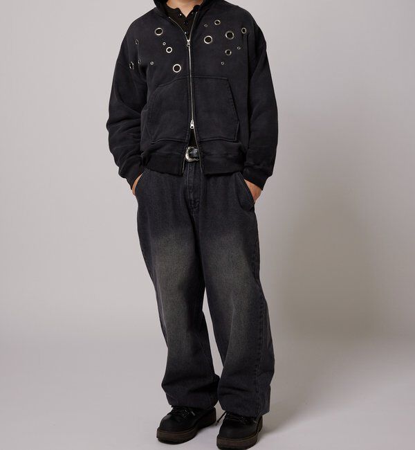  「EYELET ZIP HOODIE」|パーカー|