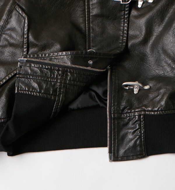  「VINTAGE-STYLE LEATHER FIREFIGHTER JACKET」|ブルゾン・スタジャン|