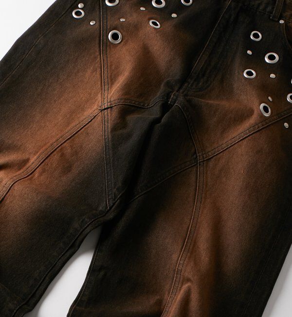  「GROMMET SWITCHING BLEACHED/BLASTED DENIM」|デニム|