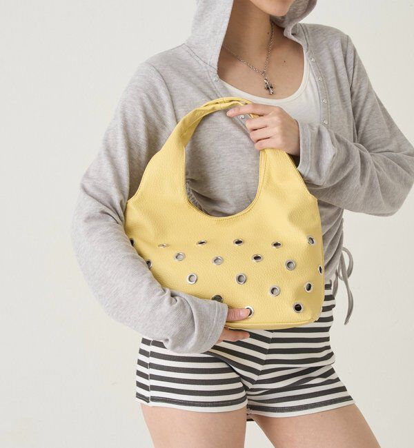  「EYLET PU SHOULDER BAG」|ショルダー・メッセンジャー|イエロー