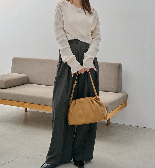  「オフショルクロスレイヤードニット」|ニット・セーター|