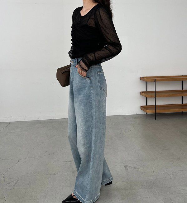  「【再販】フロッキードットブラウス」|シャツ・ブラウス|