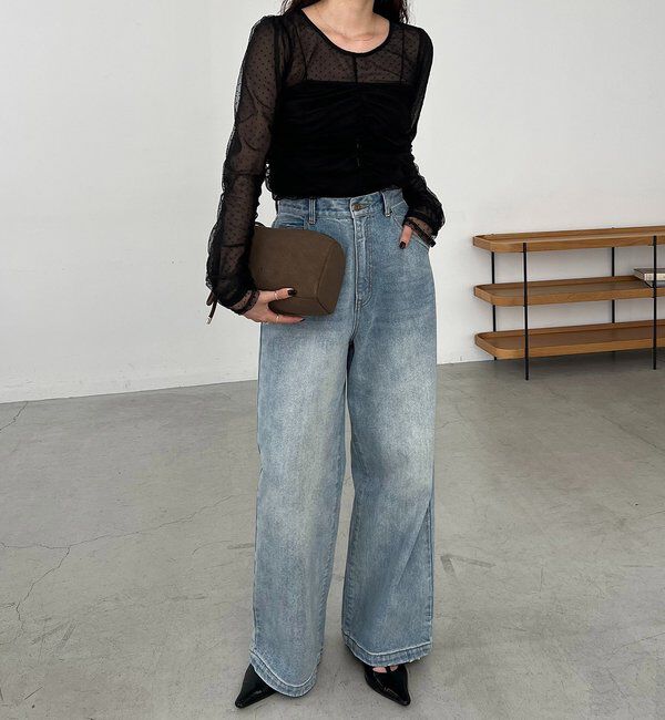  「【再販】フロッキードットブラウス」|シャツ・ブラウス|