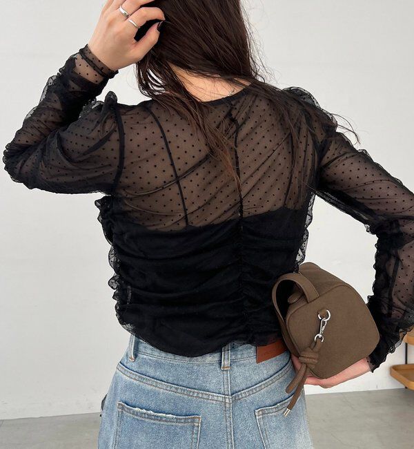  「【再販】フロッキードットブラウス」|シャツ・ブラウス|