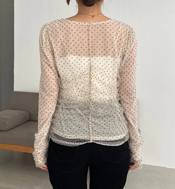  「【再販】フロッキードットブラウス」|シャツ・ブラウス|