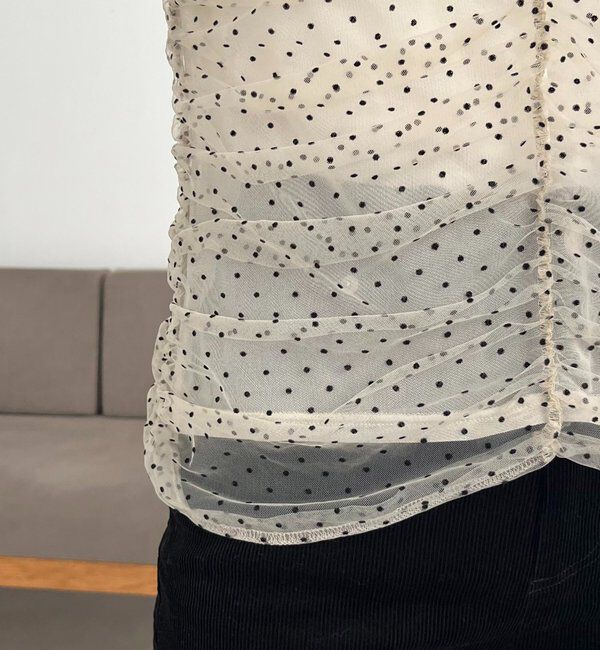  「【再販】フロッキードットブラウス」|シャツ・ブラウス|