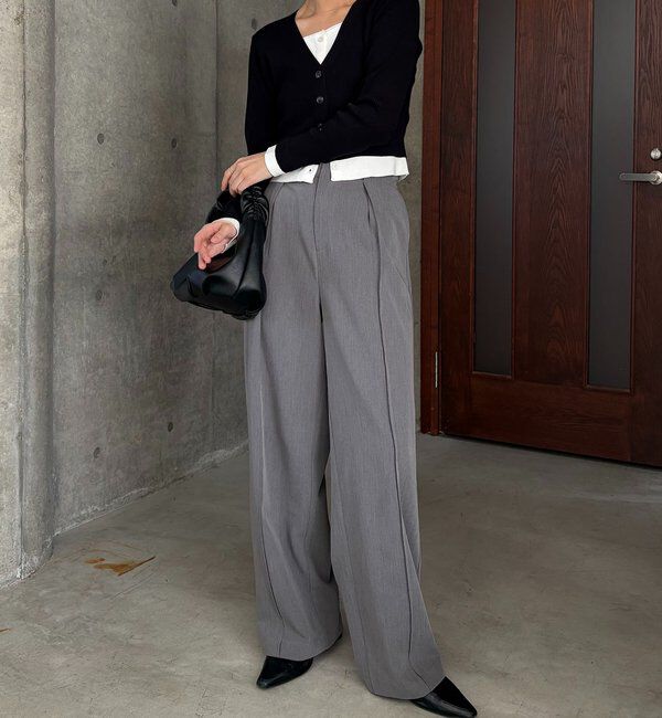  「バイカラーレイヤードカーディガン」|カーディガン|