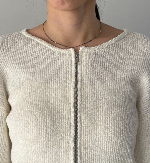  「スラブジップパフカーディガン」|カーディガン|